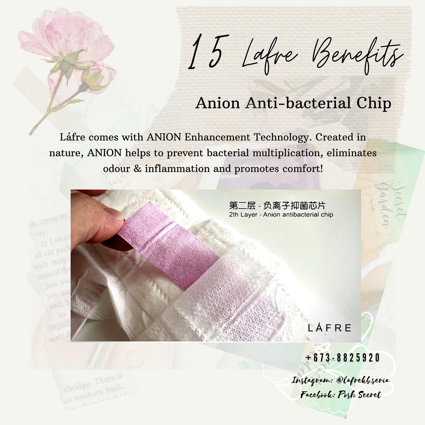 Láfre Anion sanitary pad (Night Use)
