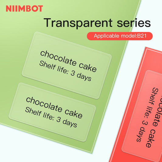 Niimbot label stickers (B21/D11) - Transparent