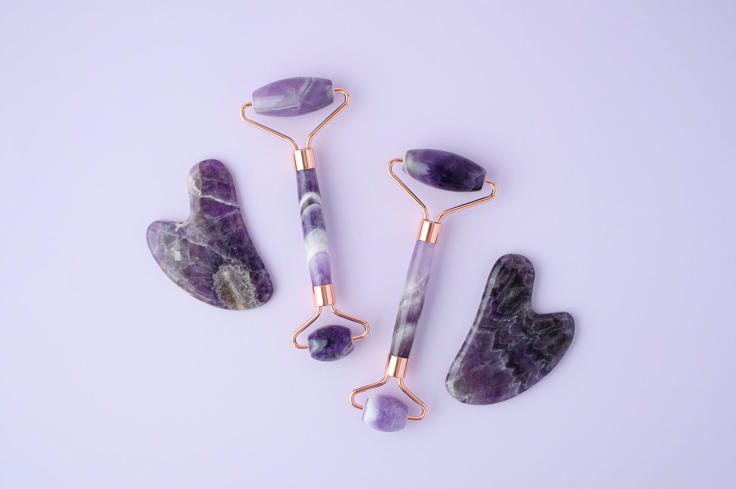 Amethyst Crystal Roller & Guasha Set