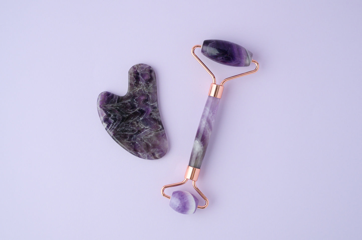 Amethyst Crystal Roller & Guasha Set